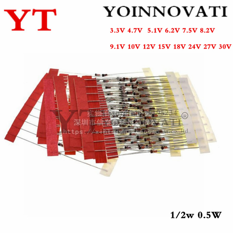 Best Diy Electronics Kits - 1/2w 0.5W 제너 다이오드 3.3-30V 14