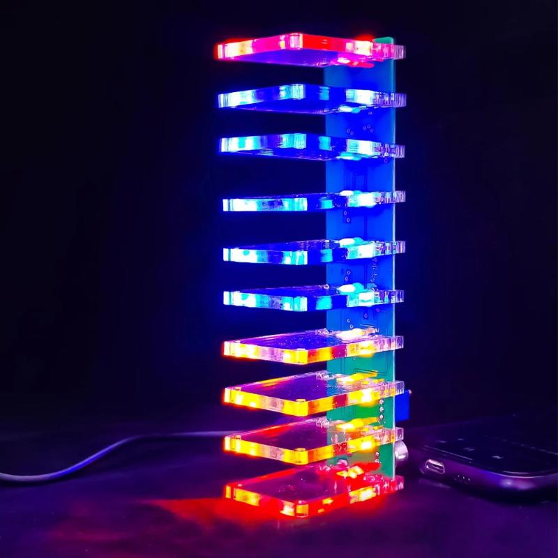 Diy Electronics Course - 음향 활성화 LED 음악 스펙트럼 크리스탈