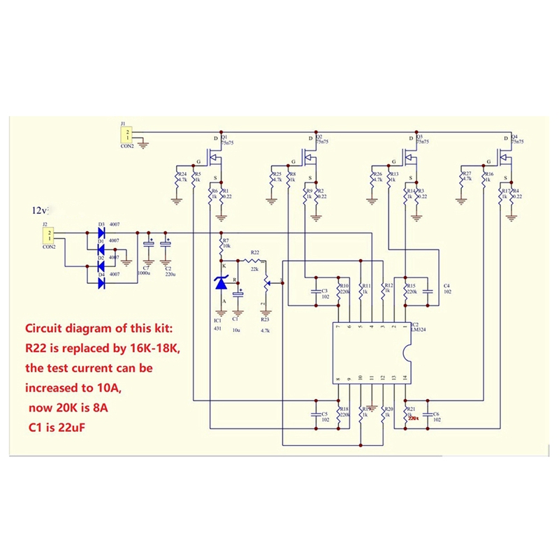 DIY 키트 150W 10A 배터리 용량 테스터 조정  - Diy Electronic Load 리뷰 및 가격