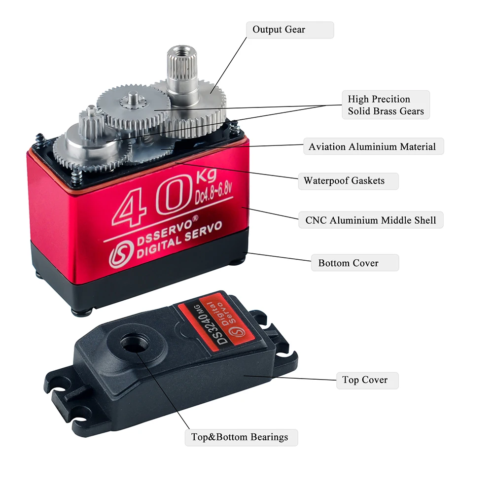 40KG Dsservo DS3240 대형 토크 디지털  - Servo Motor Sg90 리뷰 및 가격