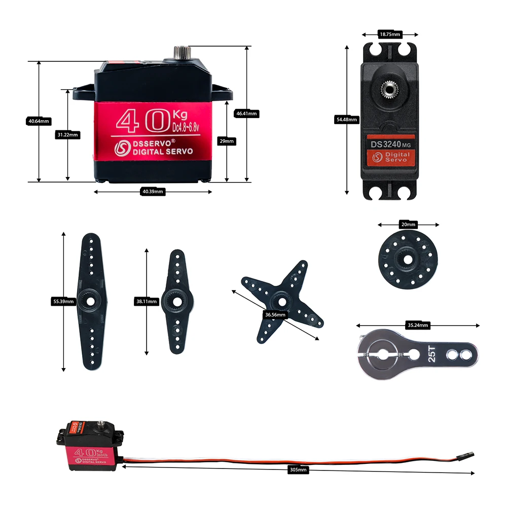 40KG Dsservo DS3240 대형 토크 디지털  - Servo Motor Sg90 리뷰 및 가격