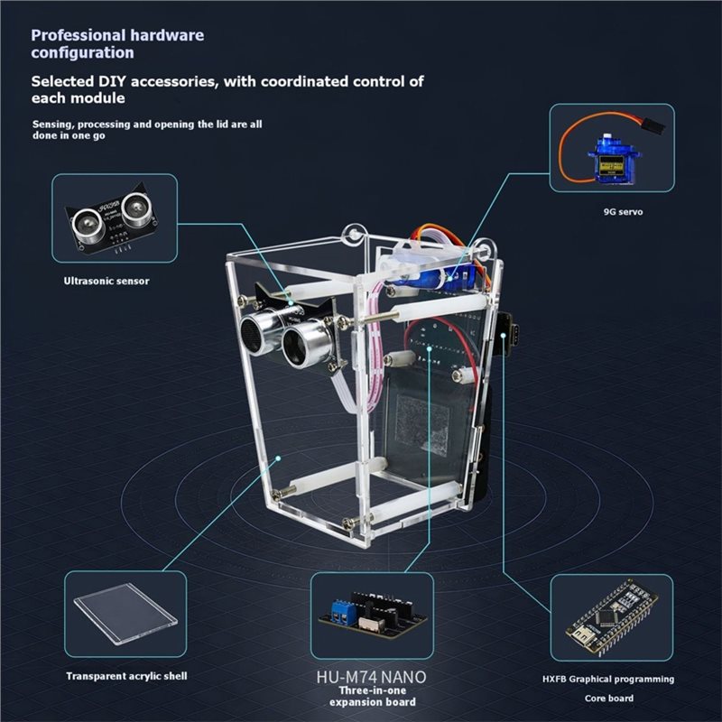 나노 보드 초음파 자동 감지 스마트 쓰레기통 전자 DI - Best Diy Electronics Kits 리뷰 및 가격